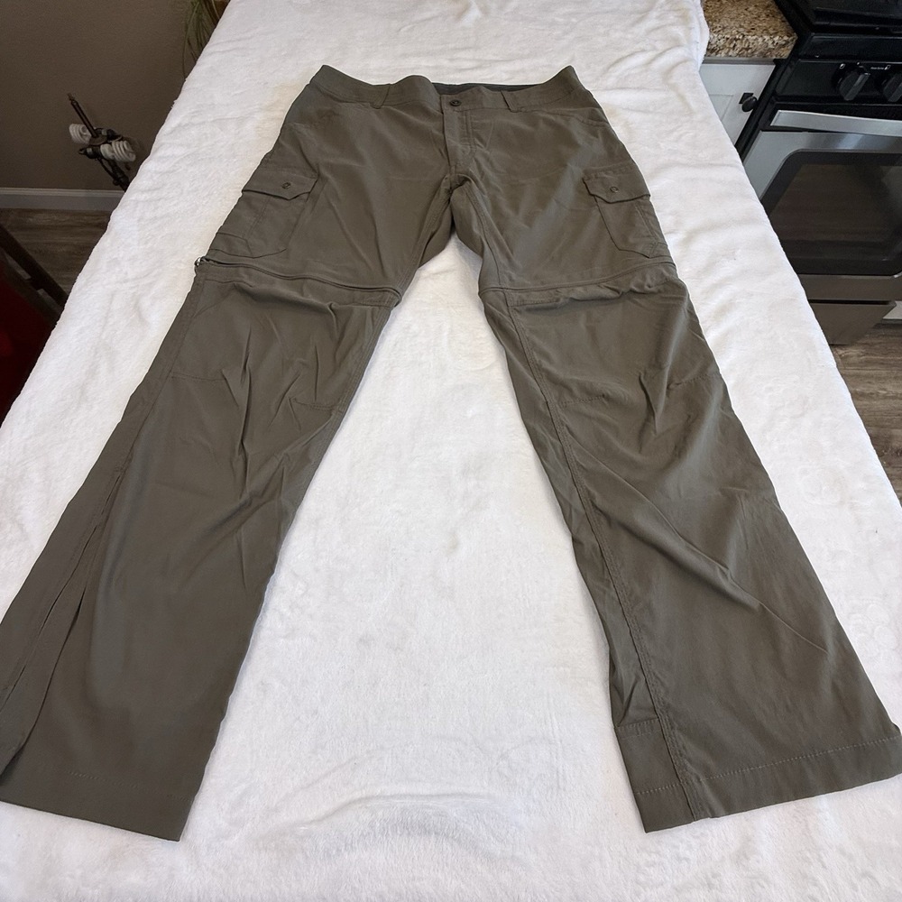 Kuhl Renegade Convertible Pants Mens 36x30 Khaki Zip Off Hiking Cargo Stealth